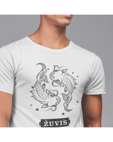Marškinėliai su užrašu "Žuvis"