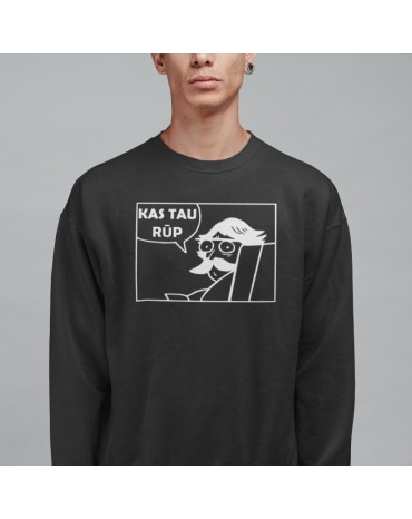 Džemperis su užrašu "Kas...