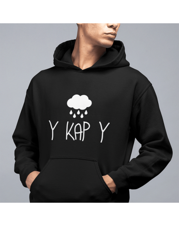 Džemperis su užrašu "Y KAP Y"