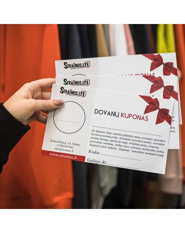 Dovanų kuponas pasirinktai...