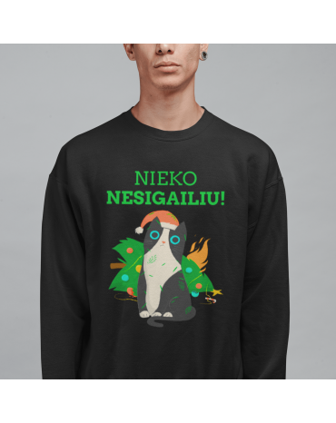 Džemperis su užrašu "Nieko...