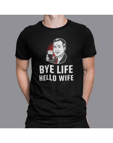 Marškinėliai su užrašu "Bye...