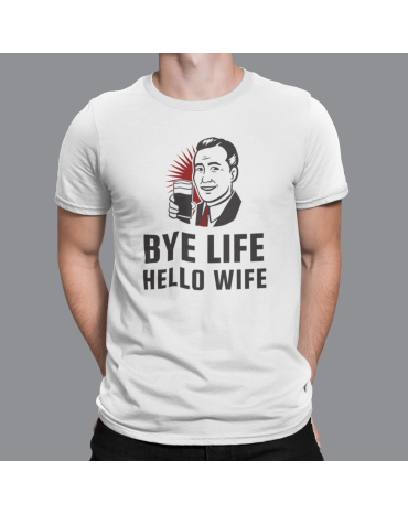 Marškinėliai su užrašu "Bye...