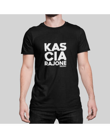 Marškinėliai su užrašu "Kas...