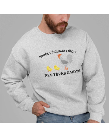 Džemperis su užrašu "Kodėl...