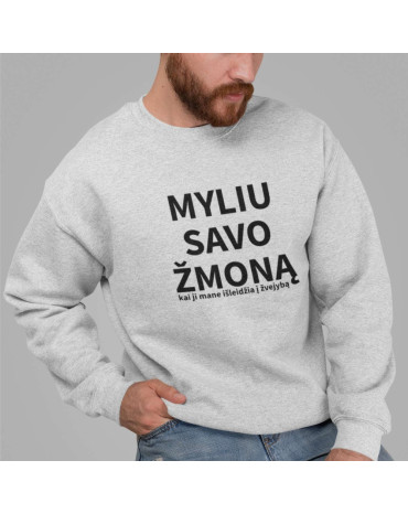 Džemperis su užrašu "Myliu...