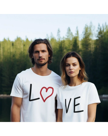 Marškinėliai su užrašu "LO|VE"