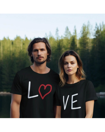 Marškinėliai su užrašu "LO|VE"