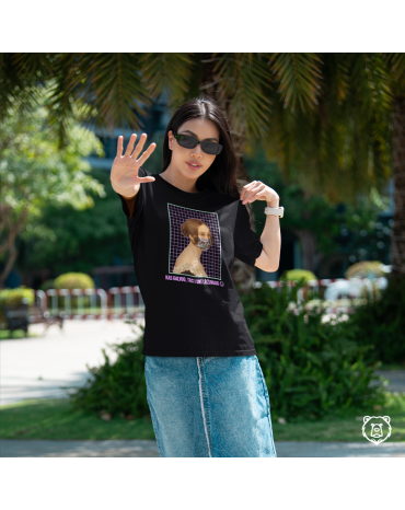 Marškinėliai su užrašu "Kas...