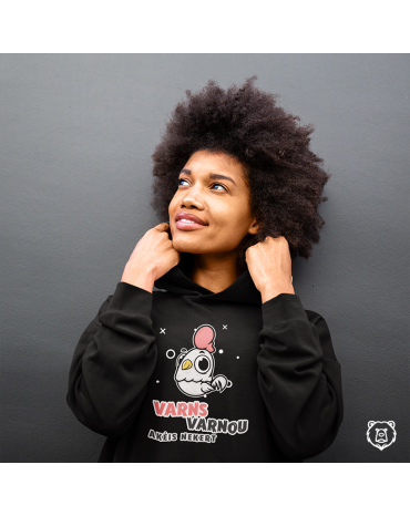 Džemperis su užrašu "Varns...