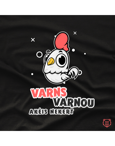Džemperis su užrašu "Varns...