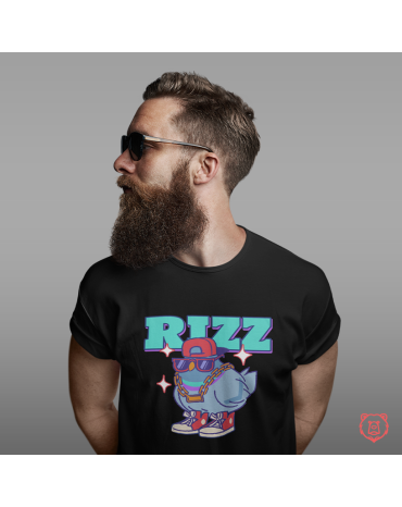 Marškinėliai su užrašu "RIZZ"