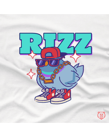 Džemperis su užrašu "RIZZ"