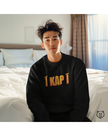 Džemperis su užrašu "i kap i"