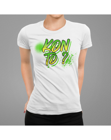 Marškinėliai su užrašu "Kon...