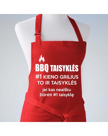Prijuostė "BBQ taisyklės"